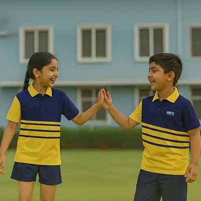 Premium ICSE house uniforms with fine fabric, clean finishing, and consistent quality.
